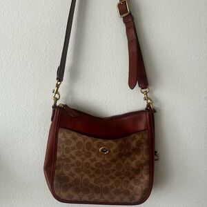 Brown Leather Coach Shoulder Bag